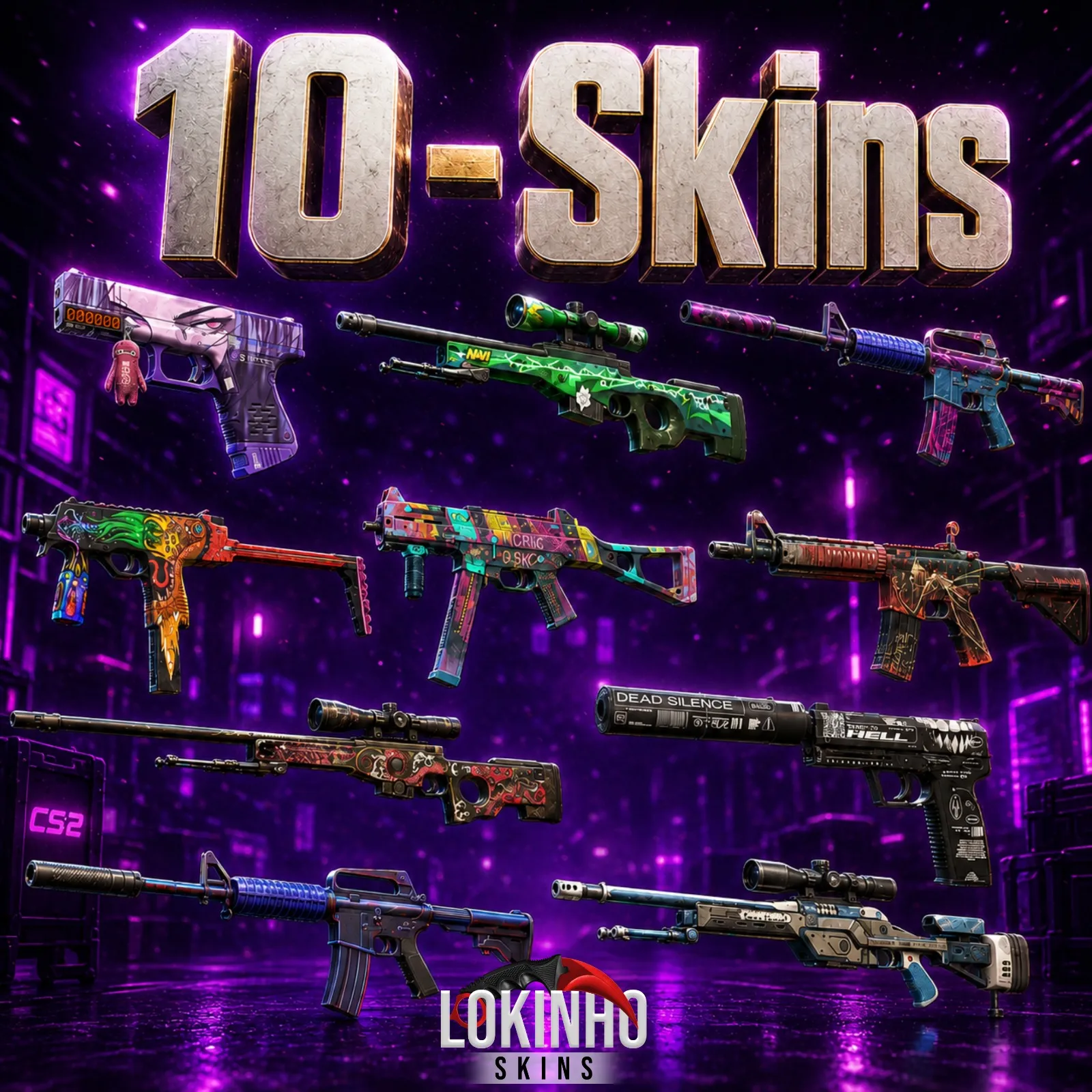 Mix Econômico - 10 SKINS E 10 GANHADORES - R$ 3,72