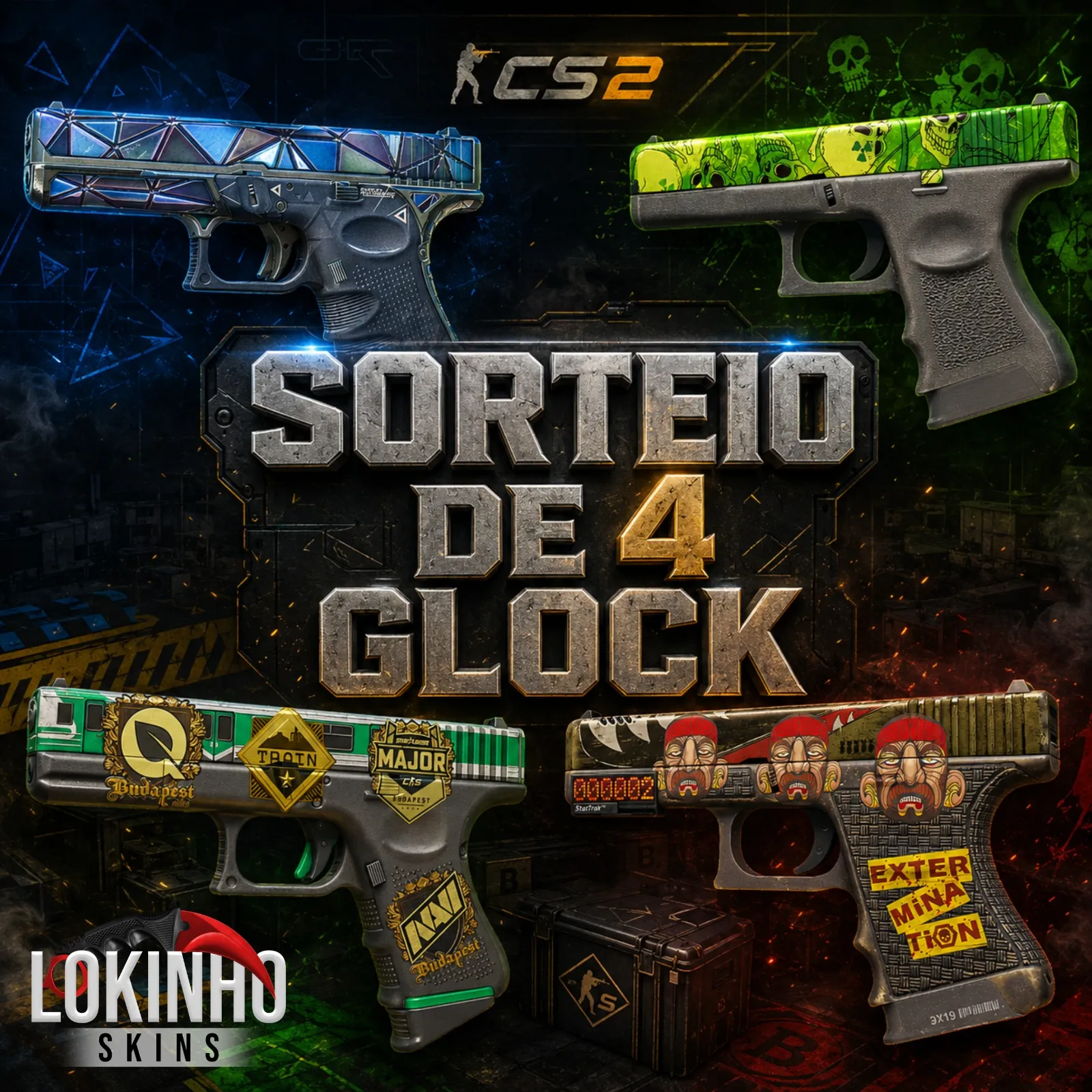 Mix Econômico - 4 GLOCKS 4 GANHADORES - R$ 1,80